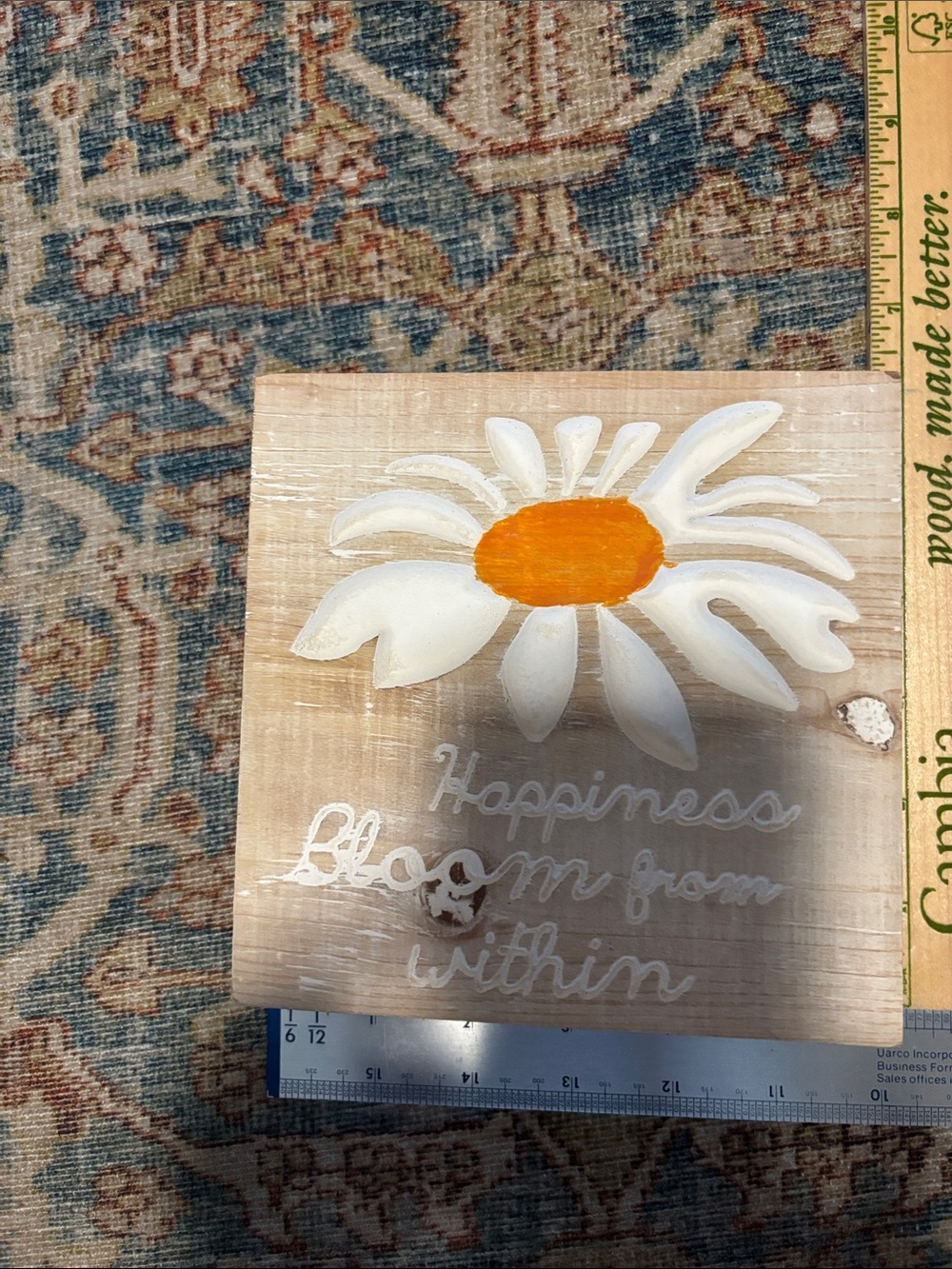 Happiness Blooms from Within Plaque